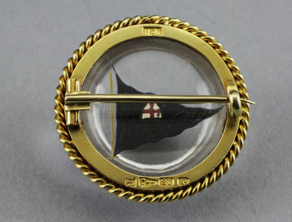 18 Carat Gold Essex Crystal Brooch - Royal London Yacht Club